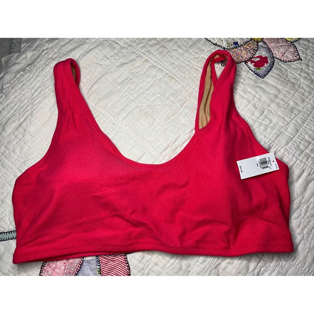 NWT Solid Pink Bikini Top Swimwear Women Size XXL, Very cute